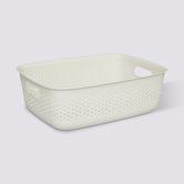Panier en plastique 10l, crème Tila