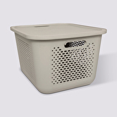 Panier avec couvercle 19,6l, lin Aera