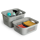 Panier avec couvercle 19,6l, lin Aera