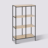 Étagère 4 niveaux 116x68,8cm, effet bois Aliaj