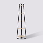 Étagère d'angle 5 niveaux 180cm, effet bois Aliaj