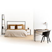 Étagère d'angle 5 niveaux 180cm, effet bois Aliaj