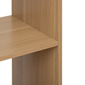 Bibliothèque 8 cases, effet bois naturel Tasso