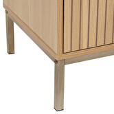 Buffet 3 portes, effet bois naturel Tasso