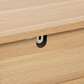 Console 2 tiroirs, effet bois naturel Tasso