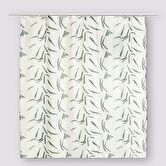 Rideau de douche, blanc et vert Duo