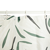 Rideau de douche, blanc et vert Duo