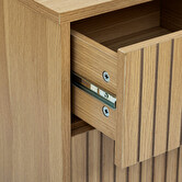 Meuble bas 2 portes, effet bois naturel Tasso