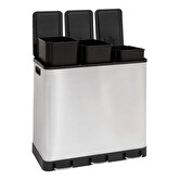 Poubelle de tri 3x18l, inox Ariane