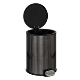 Poubelle métal 6l, noir Delta