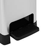 Poubelle plastique slim 40l, gris