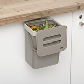 Poubelle compost plastique 5l, taupe 