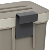 Poubelle compost plastique 5l, taupe 