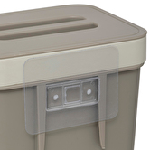 Poubelle compost plastique 5l, taupe 