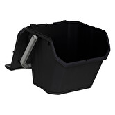 Poubelle de tri plastique 24l, noir 
