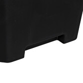 Poubelle de tri plastique 24l, noir 