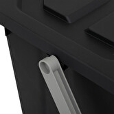 Poubelle de tri plastique 24l, noir 