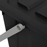 Poubelle de tri plastique 24l, noir 