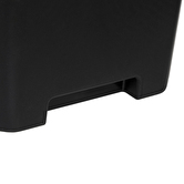 Poubelle de tri plastique 37l, noir 