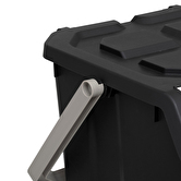 Poubelle de tri plastique 37l, noir 