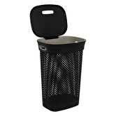 Panier à linge 60l, noir Purl