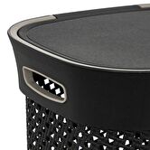 Panier à linge 60l, noir Purl