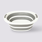 Bassine rétractable avec bouchon 8l, gris et blanc Retractable