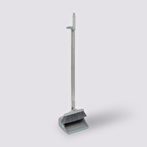 Balai et pelle pivotant, gris et bleu 