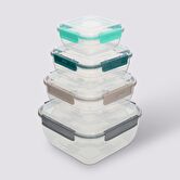 Lot de 4 boîtes en plastique carré Klic