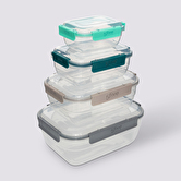 Lot de 4 boîtes en plastique rectangle Klic