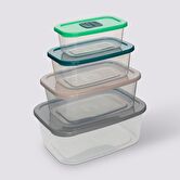 Lot de 4 boîtes de conservation avec valves micro-ondes