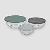 Set de 3 boîtes de conservation en verre 