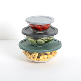 Set de 3 boîtes de conservation en verre 