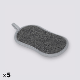 Lot de 5 éponges microfibre gratantes 