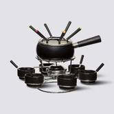 Service à fondue avec plateau tournant 