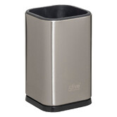 5 ustensiles de cuisine + pot de rangement, inox