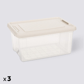 Lot de 3 boîtes de rangement 16l Tide'n box