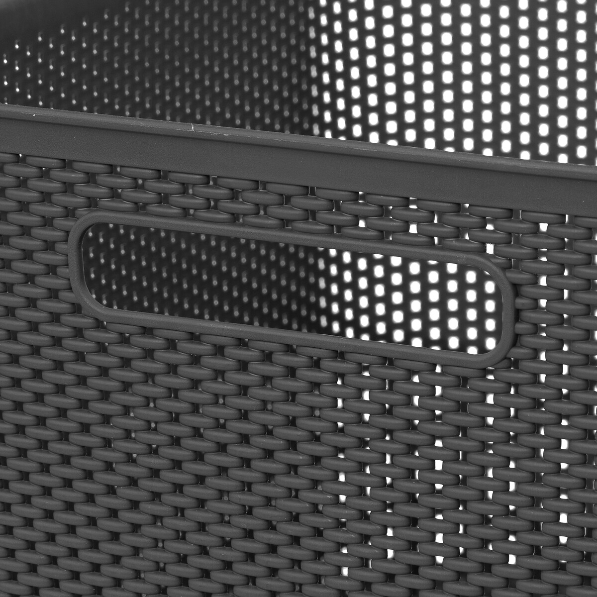 Panier en plastique 19l, gris anthracite Crochy