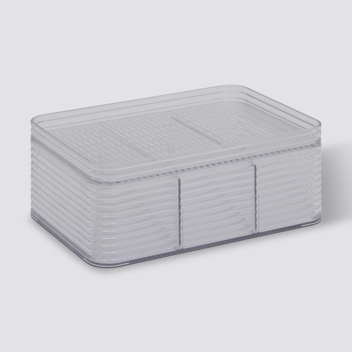 Organisateur 3 compartiments, transparent Plastor