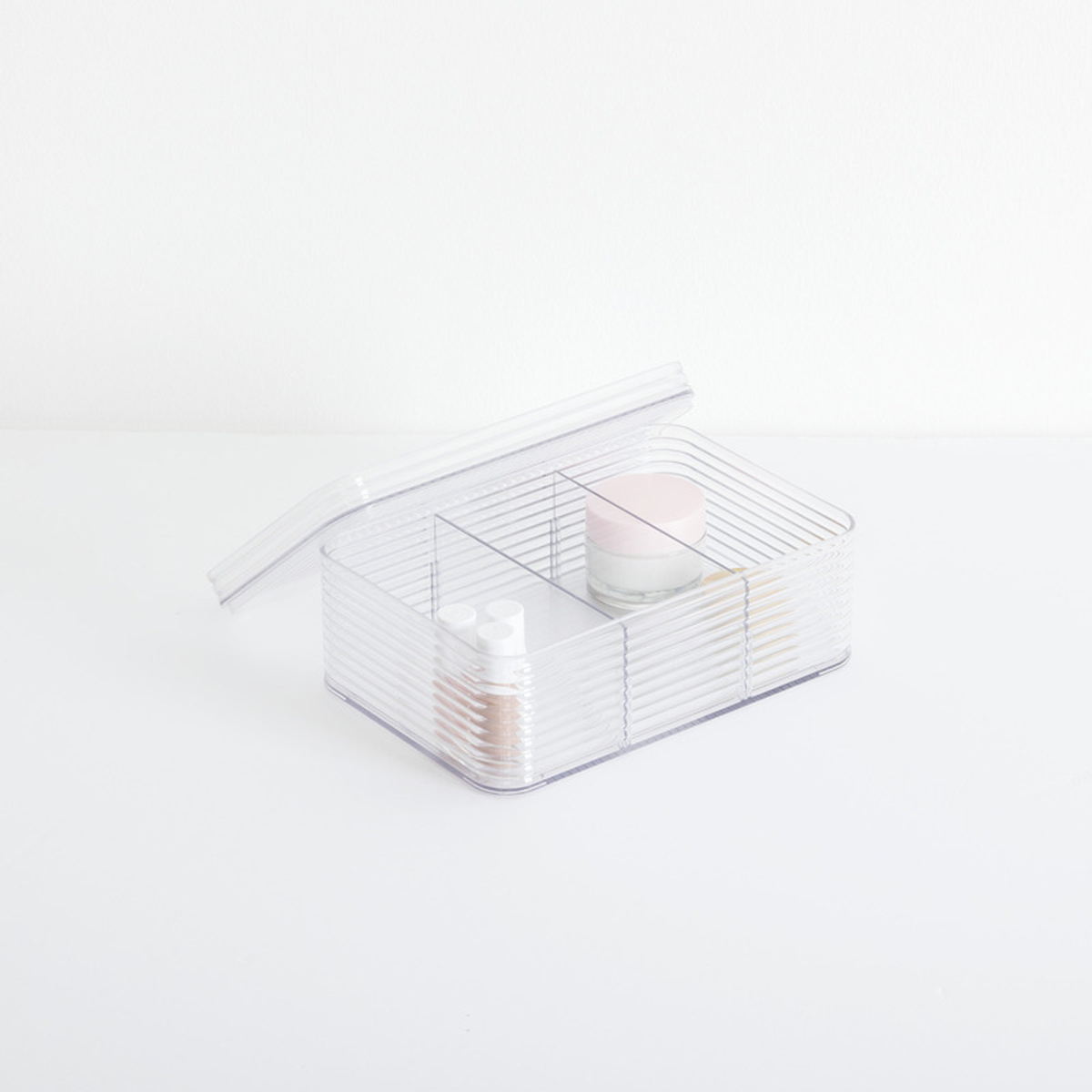 Organisateur 3 compartiments, transparent Plastor