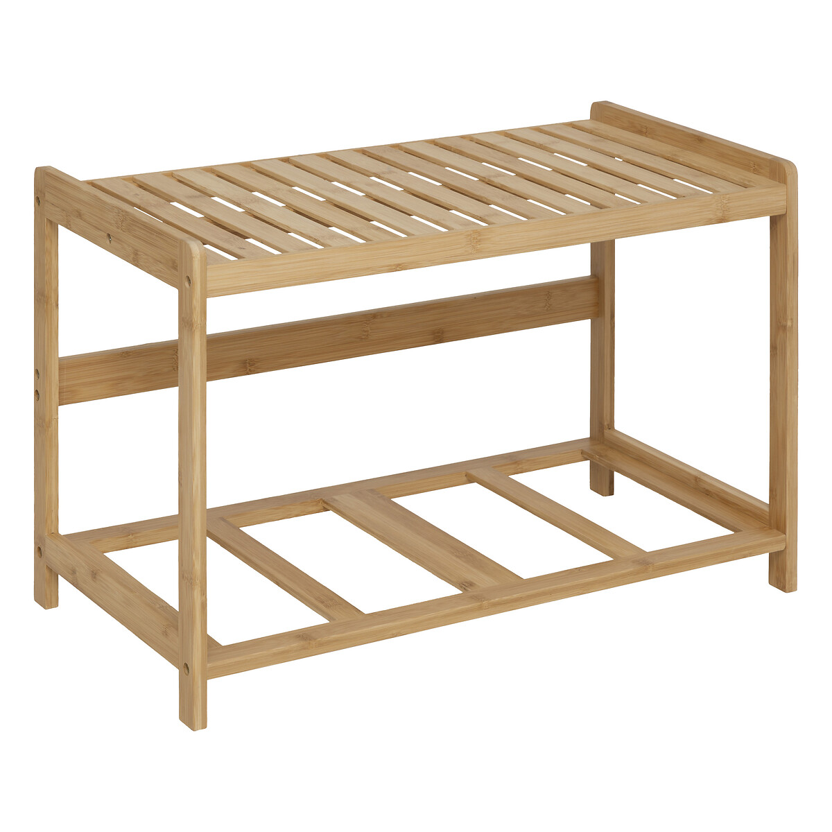 Banc de rangement avec 2 paniers, bambou Tidy box