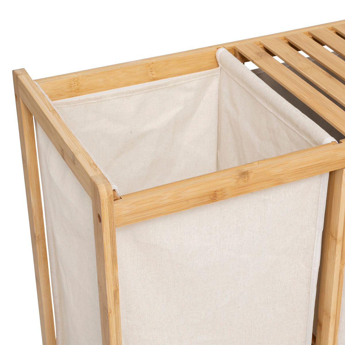 Meuble étagère avec panier et 2 paniers, bambou Tidy box