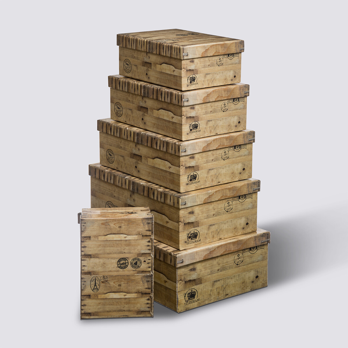 6 boites de rangement, multicolore Box'