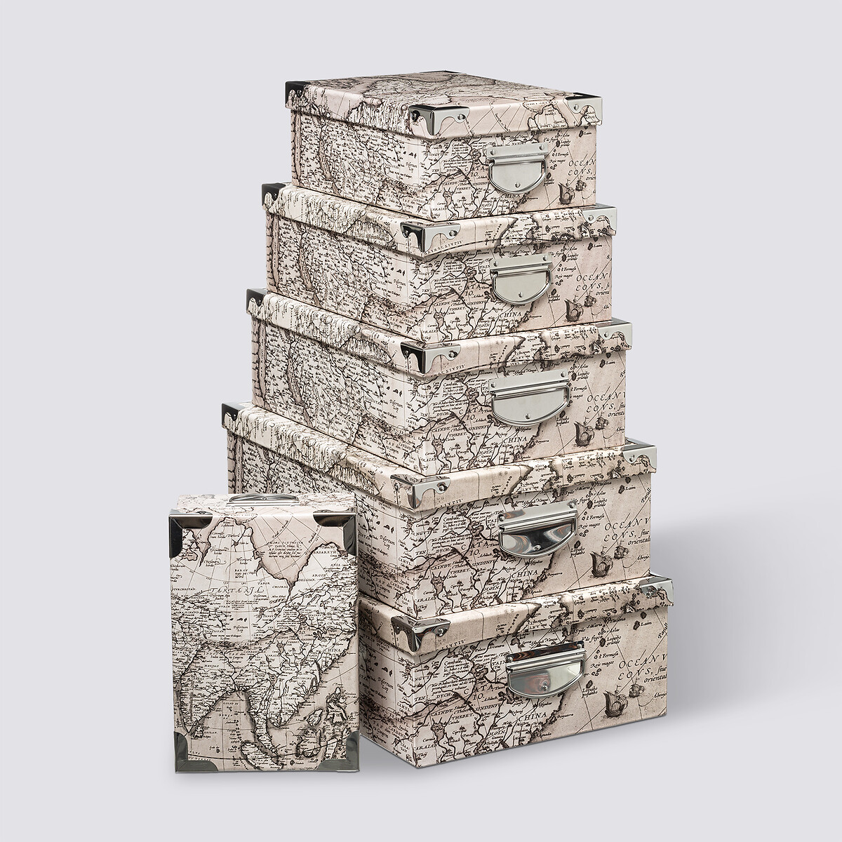 6 boites de rangement, multicolore Box'