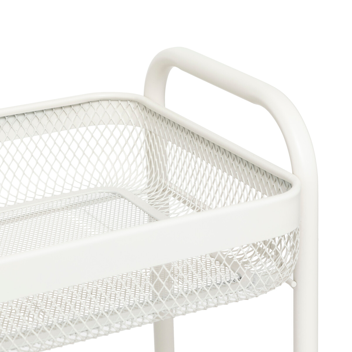 Desserte à roulette 3 niveaux, beige Mayaj