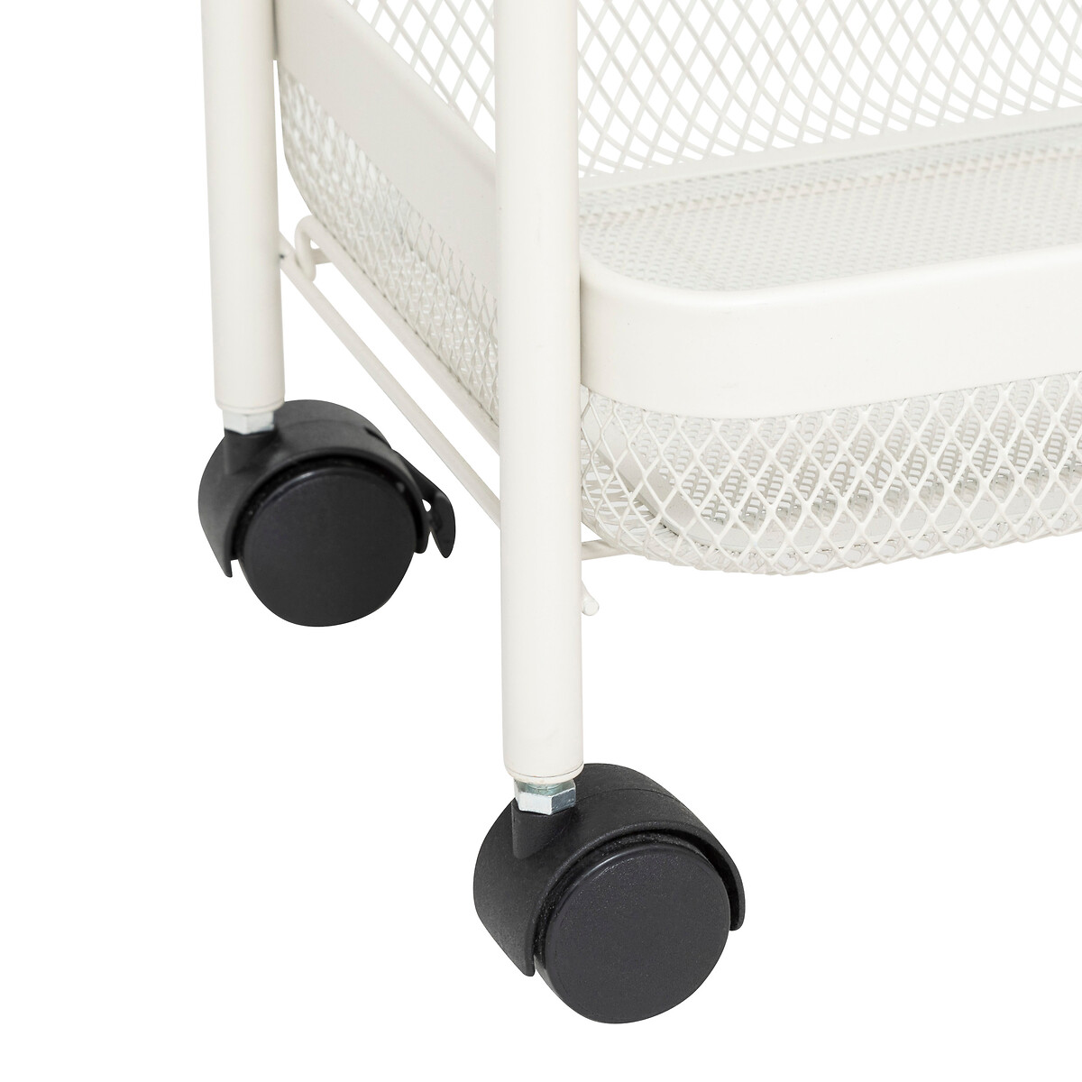 Desserte à roulette 3 niveaux, beige Mayaj