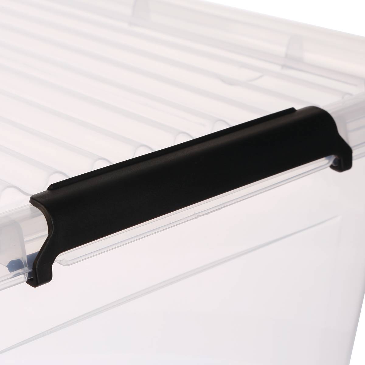 Boite de rangement plastique 60l, transparent Clip n' box