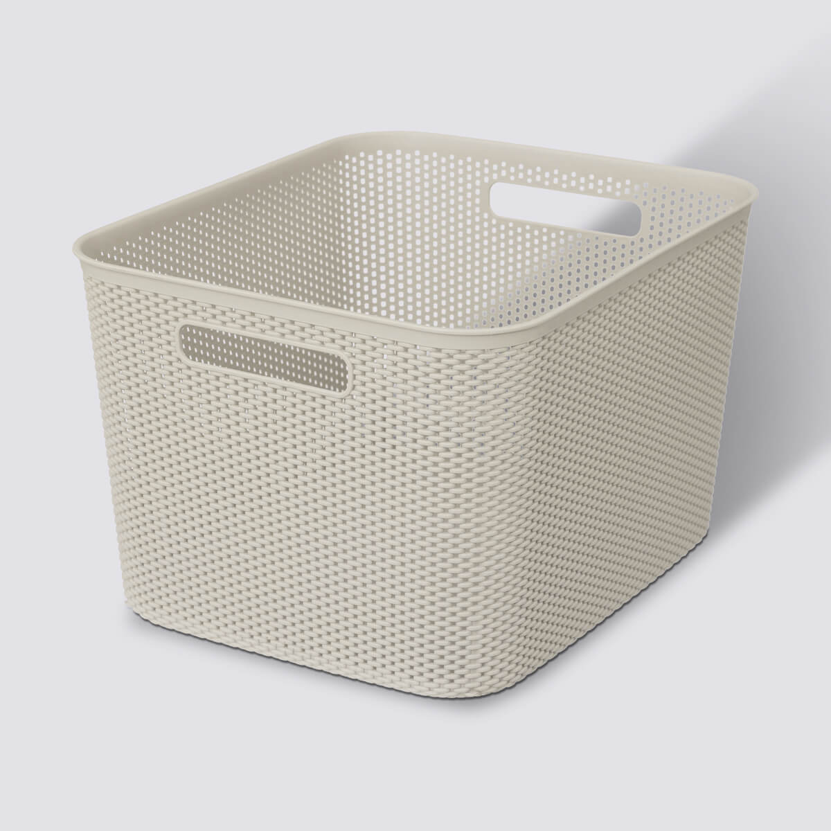 Panier en plastique 19l, lin Crochy