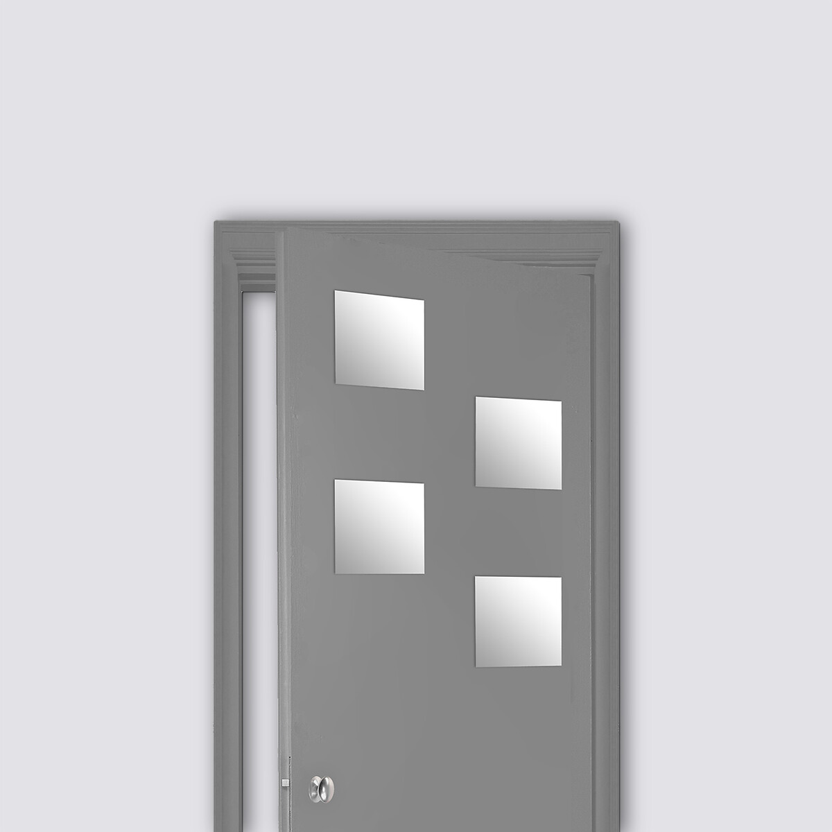 4 miroirs adhésifs carrés, 20x20 cm 