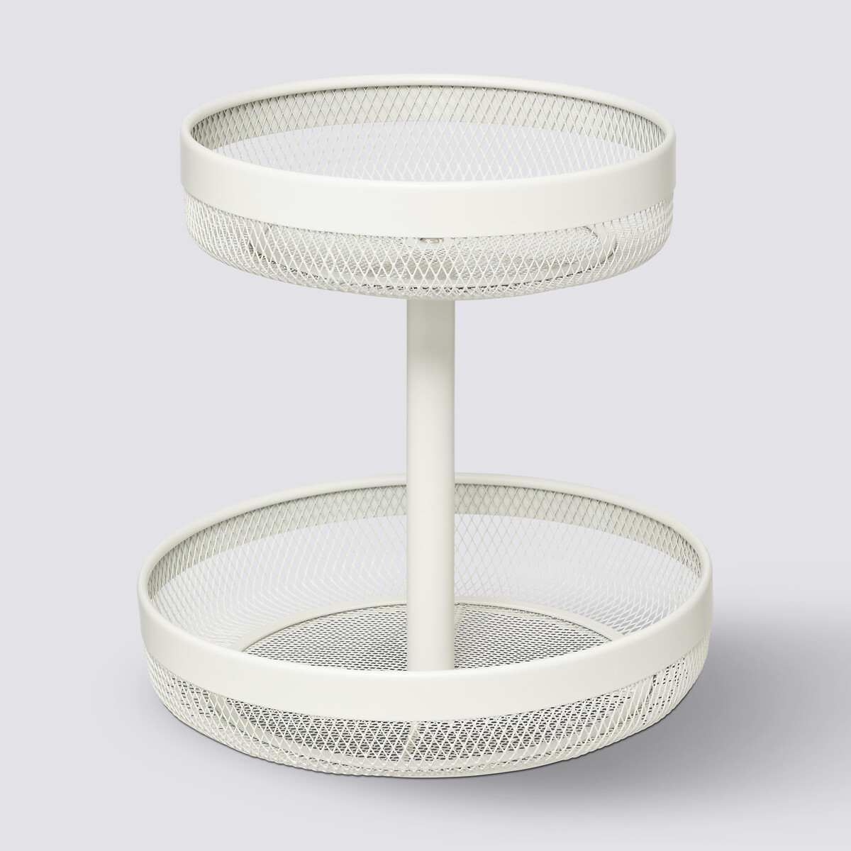 Corbeille 2 niveaux en métal, beige Mayaj